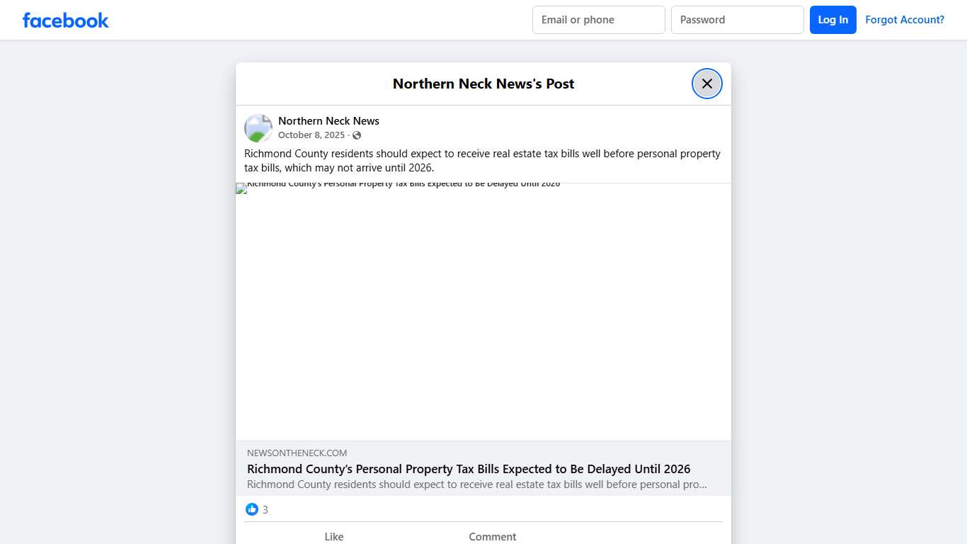 Richmond County residents should... - Northern Neck News Facebook